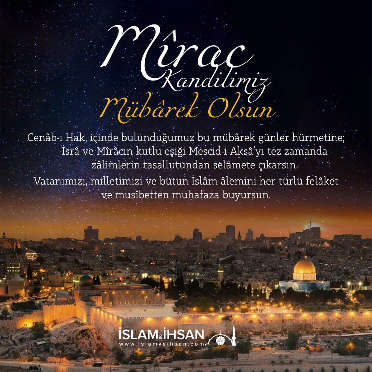 islamveihsan's tweet photo. Mîrac Kandilimiz Mübârek Olsun… https://t.co/iihxzlr9SV