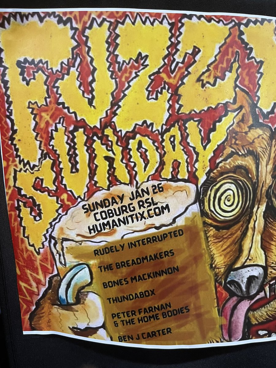 So <a href="/RoryBurnside/">Rory Burnside</a> ‘s band Rudely Interrupted is rocking a local RSL today.