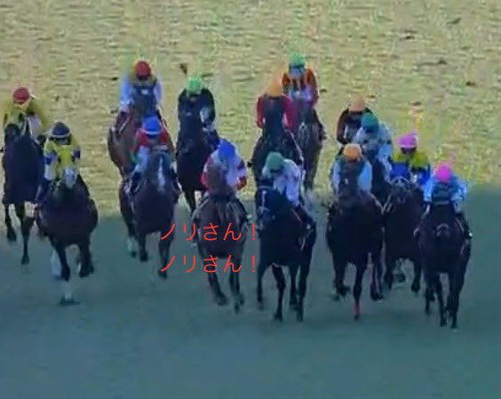 AJCC スタート直後、ノリさんがいることに気付いたダノンデサイル☺️