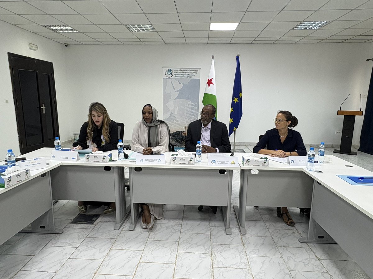 CRFM2023's tweet image. Le Centre Régional de Formation Maritime a accueilli l&apos;atelier du projet #RedSea, soutenu par l&apos;UE, pour renforcer la sécurité et la sûreté maritime. Un engagement concret pour améliorer les capacités des autorités maritimes de Djibouti et de la région. #UE #IMO