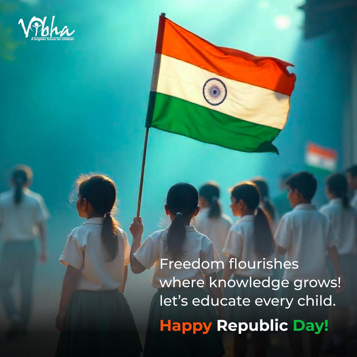 Together, let’s build a future where no child is held back by barriers of circumstance. Because an educated child is an empowered citizen. 🇮🇳 Happy Indian Republic Day!
Let’s pledge to make education a reality for every child in India.
#FreedomToLearn #EducationForAll #vibha