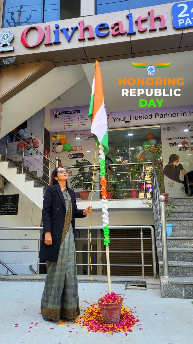 OlivHealthPath's tweet photo. Celebrating the spirit of unity and progress this Republic Day at Olivhealth Path Lab! Together, we continue to strive for excellence in healthcare. #RepublicDay2025 #OlivhealthPathLab  #UnityInDiversity #ProudToServe https://t.co/DA3JqaWVDm