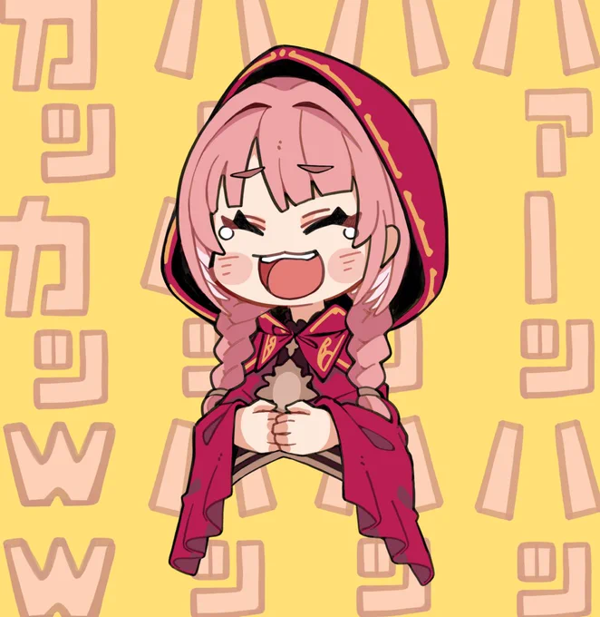 #Luillust ルイ姉の笑い方好き あとフードも描きたかった ツリーに背景なし版