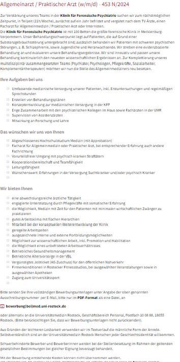 Wir suchen einen Allgemeinmediziner!