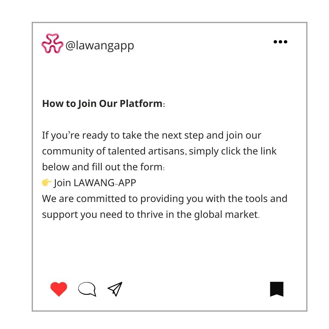 LAWANGAPP's tweet photo. Artisans and Producers:
https://t.co/WIIuE2jpPs

Sales Team:
https://t.co/CiFwUiaF3w https://t.co/Gl274t4Z2Q