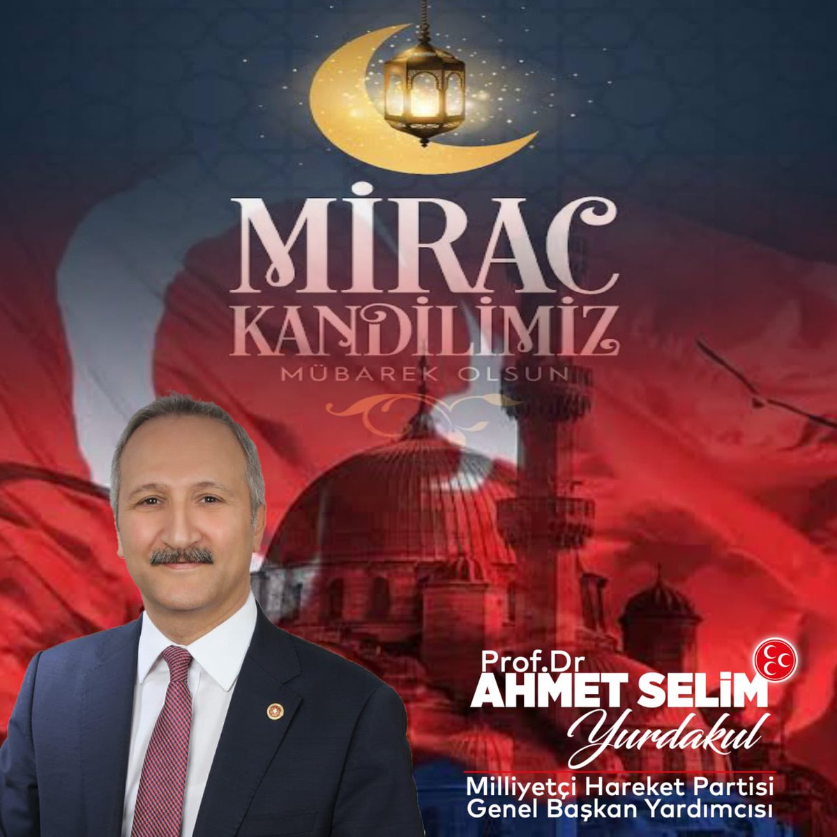 Miraç Kandili, Peygamber Efendimiz Hz. Muhammed’in (SAV) kutlu yolculuğunu simgeleyen mübarek bir gecedir.

Bu mübarek gecenin milletimize, İslam âlemine ve tüm insanlığa hayırlar getirmesini diliyor; birlik, kardeşlik ve huzur dolu bir geleceğin vesilesi olmasını Yüce Allah’tan