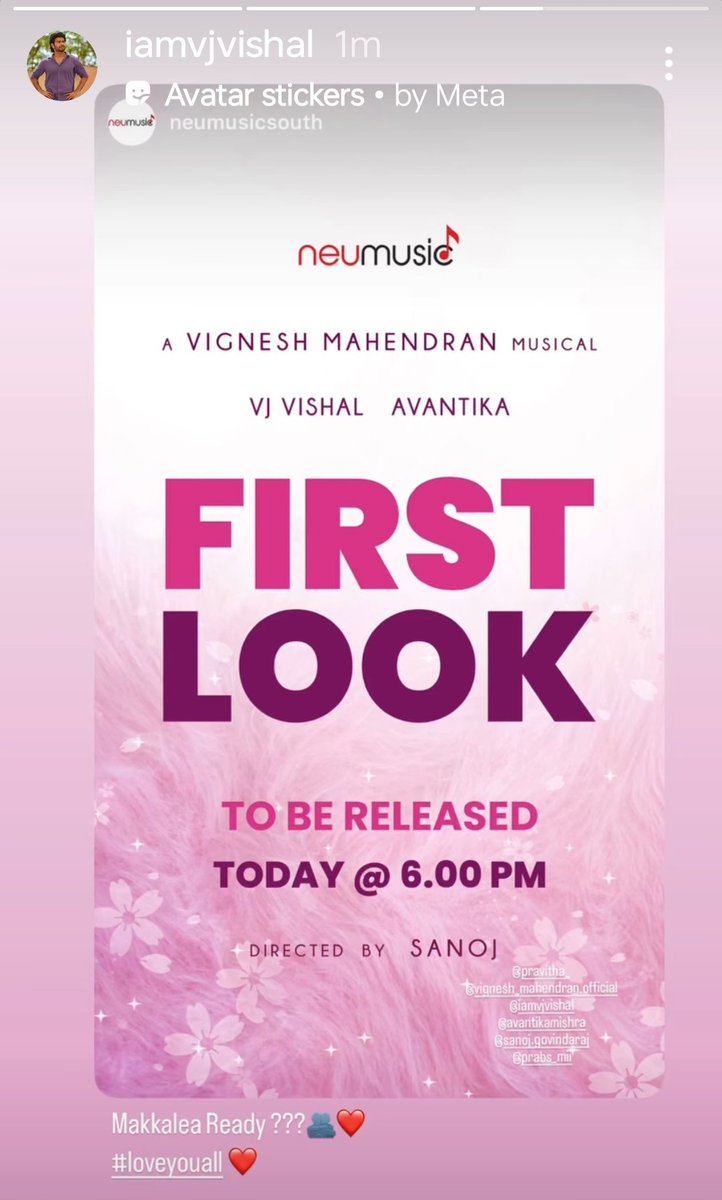 ridhusai's tweet photo. After #Emone Album , #VJVishal next blockbuster Album song  loading ♥️😭🔥🔥🔥🔥🔥🔥.

Today 6pm first look of the album going to release 📸♥️🥺.

Marna waiting Thalaiva ♥️😭🔥💯💥⛓️ https://t.co/MZ1fpV1Efb