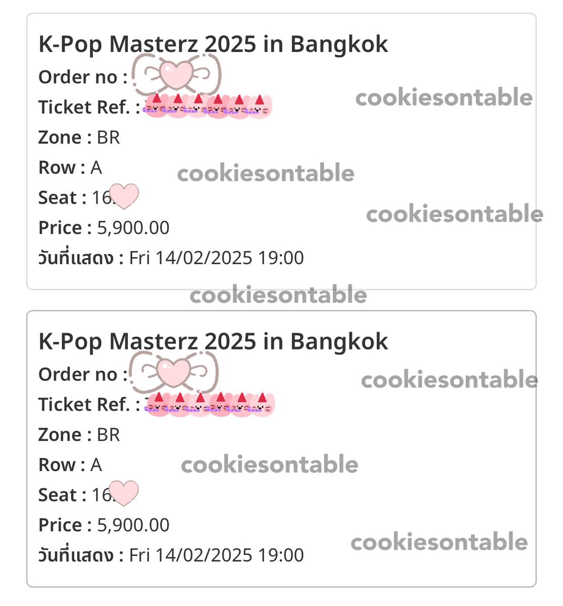 (pls rt) wts / ขาย

BR คิว 16xx 2ใบติด (แยกได้ค่ะ)
ใบละ 5960

คิวจริงอาจจะร่นไปอีกนะคะอ้างอิงจากคอนเดอะบอย 
ให้สิทธิ์ทุกอย่าง นัดรับจ่ายสดได้ค่ะ 
สนใจเมนชั่นหรือ dm ได้เลยค่า

#Kpopmasterz2025
#KpopmasterzinBANGKOK2025 
#Kpopmasterz2025xTREASURE
#Kpopmasterz2025xTHEBOYZ