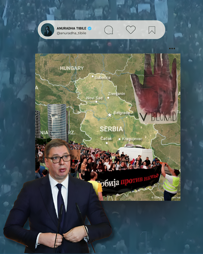 Chaos in #Serbia-#Belgrade in turmoil: A 24year-old driver rams into anti-government protesters, injuring a 26-year-old woman. This comes as tens of thousands rally against corruption linked to a canopy collapse that killed 15.#Vucic counters with claims of ‘attacks on Serbia.🇷🇸