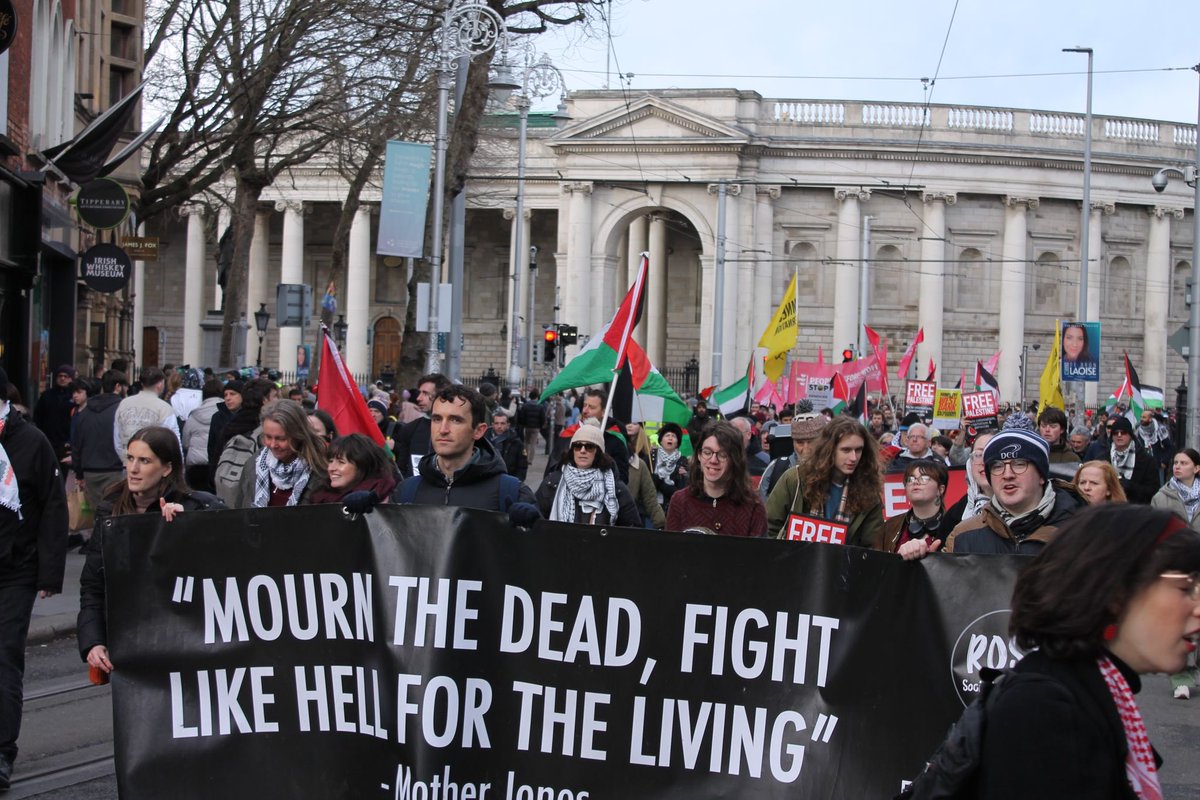 RosaSocFem's tweet photo. Thousands marched again in Dublin yesterday for #freepalestine &amp; for a passing of the OTB bill https://t.co/JZpM9hby9Z