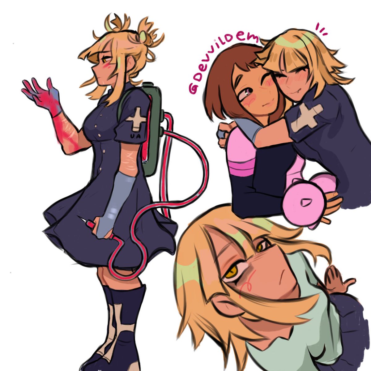💓 hero Toga au. 
#togachako #BNHAfanart #ochako #BNHA