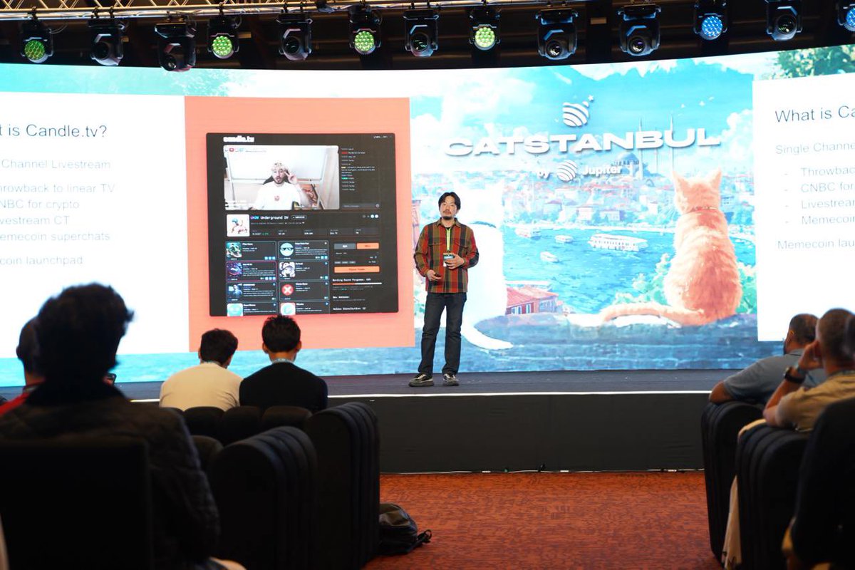 We shared a very first sneak peak of https://t.co/r3uZ0BKCtu at Catstanbul!  Memecoins will be 1000x bigger when crypto 𝐜𝐫𝐞𝐚𝐭𝐞𝐬 𝐜𝐮𝐥𝐭𝐮𝐫𝐞  Thank you for all the love cats 🫶🐱