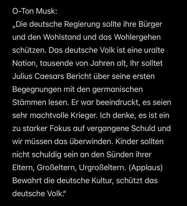 Die germanischen Stämme als „das deutsche Volk“ zu bezeichnen ist natürlich historisch Humbug. Die Romantiker, Fichte und Hegel nannten zB. noch im 19. Jhdt. #Deutschland #Kulturnation, weil es noch damals eben kein Deutschland als politische Entität gab. #Musk