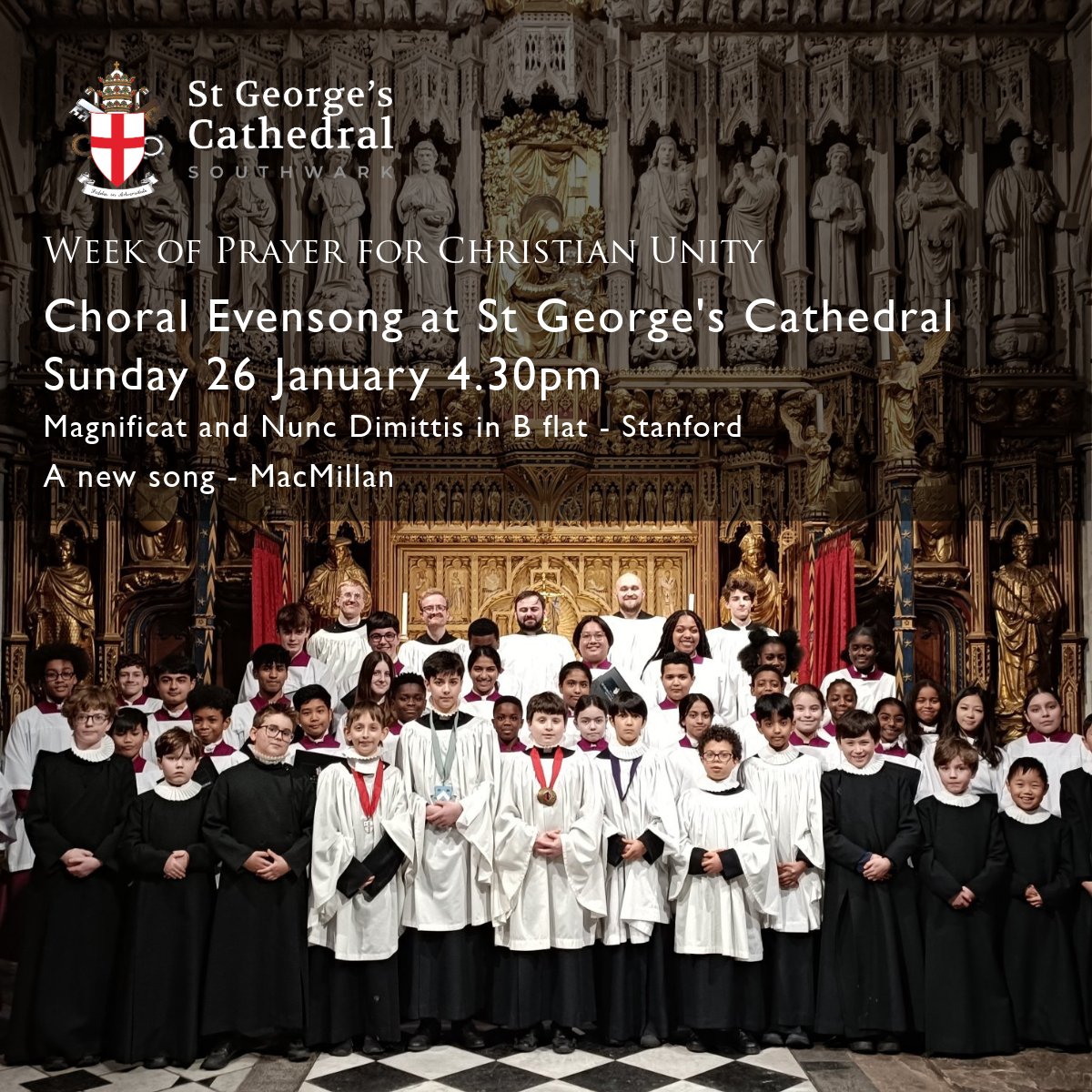 Choirs of St George’s Cathedral, Southwark (@stgeorgeschoirs) on Twitter photo Concluding the Week of Prayer for Christian Unity,
following a wonderful service of Vespers last week,
the choirs of <a href="/StGeorgesCath/">St George's Cathedral, Southwark</a> and <a href="/Southwarkcathed/">Southwark Cathedral</a> will
sing Choral Evensong at St George's Cathedral this afternoon at 4.30pm
#wpcu2025 #wpcuwall Concluding the Week of Prayer for Christian Unity,
following a wonderful service of Vespers last week,
the choirs of <a href="/StGeorgesCath/">St George's Cathedral, Southwark</a> and <a href="/Southwarkcathed/">Southwark Cathedral</a> will
sing Choral Evensong at St George's Cathedral this afternoon at 4.30pm
#wpcu2025 #wpcuwall