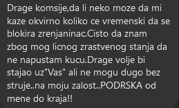 xciter79's tweet photo. Obećao sam sinoć da ću pisati o tome kakve sve ljudske sudbine možete da sretnete na blokadama:

Sinoć me je jedan izuzetno kulturan i fin čovek pitao koliko će trajati blokada Zrenjaninskog puta, jer mora da zna zbog svog zdravstvenog stanja (ne može dugo bez struje). https://t.co/2WxvkPAex5