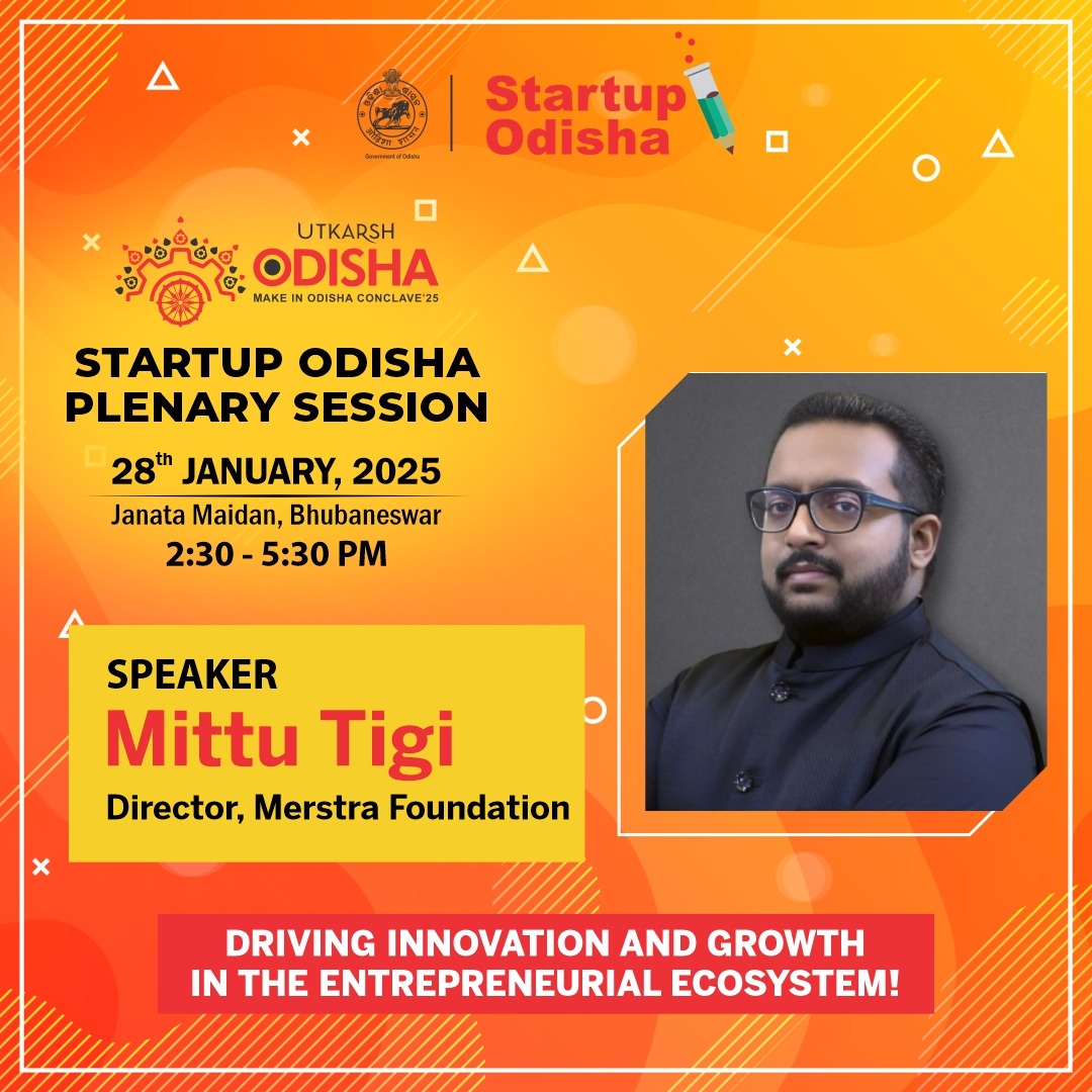 We are thrilled to welcome Mittu Tigi from Merstra Foundation to the Grassroots to Global Investor Session at Utkarsh Odisha 2025! 🌍💡  
With extensive experience in investing and mentoring early-stage startups, Mittu will share priceless insights on transforming grassroots