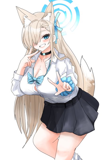 制服アスナにけもみみと尻尾を... 