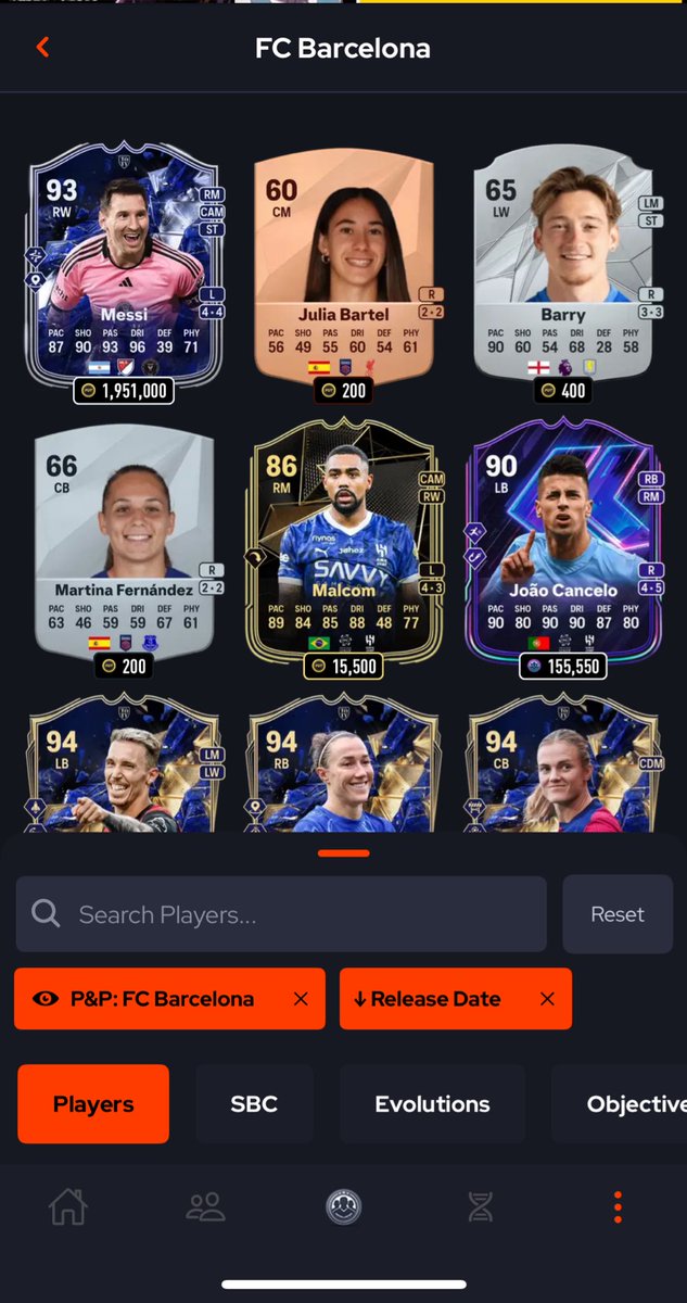 non_mtfuji's tweet photo. 【FUTでクラブ縛りスカッドの方】
FUTGGのWatchlistを使えば、
自分が好きなクラブの過去・現在在籍履歴のある選手を一瞬で見つけることができます。
下記の種類の選手が分かります。
①新しくリリースされたイベント選手
②SBC選手
③エボリューション選手
④目標選手
#fc25 #fut #futgg https://t.co/bFWS7SEVEk