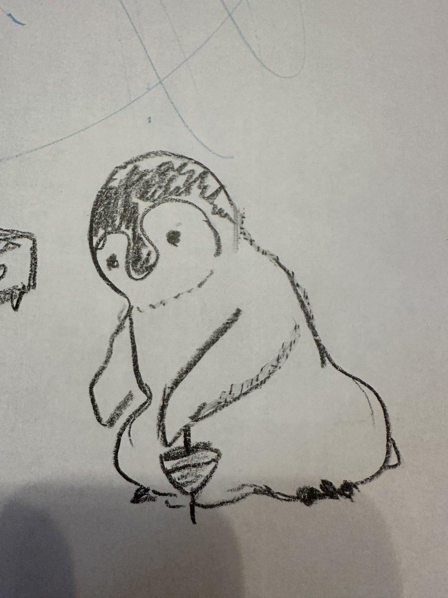 奥さんと子供と一緒にお絵描きしました。私が描いたペンギンさんいくつか投下。 