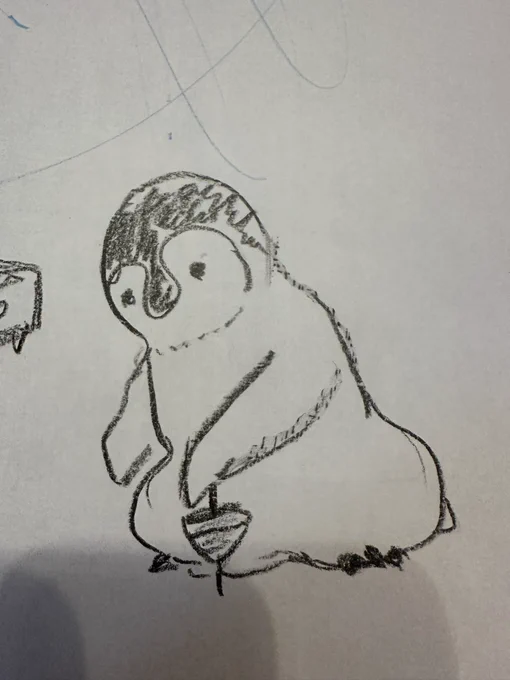奥さんと子供と一緒にお絵描きしました。私が描いたペンギンさんいくつか投下。 