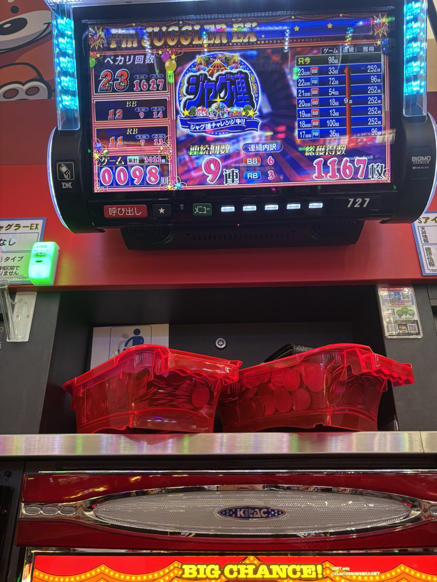hiro13803216's tweet photo. ジャグ連9連
久しぶりに勝った気分 https://t.co/3vt8Vi6vaT