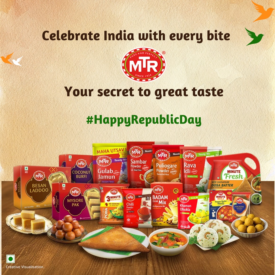Happy Republic Day

#mtr #republicday🇮🇳 #food #taste #india 

Serving suggestion shown.
