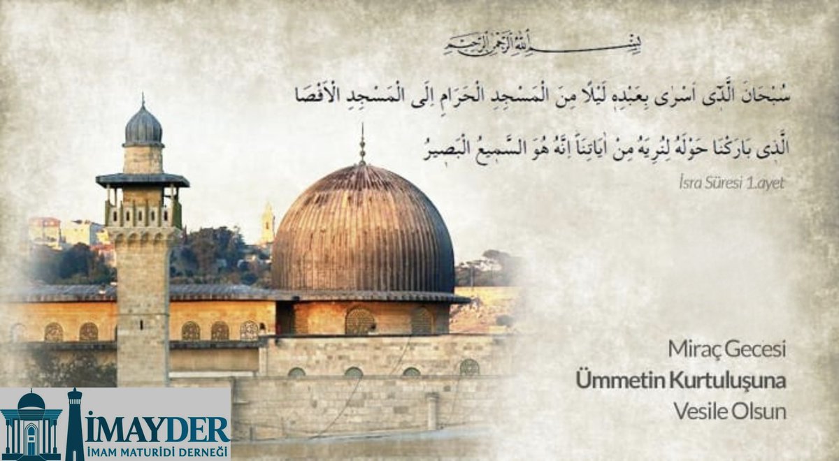 imayderEypsltn's tweet photo. O Zâtı tesbîh (ve tenzîh) ile (uzak tutun) ki; bir gecenin az bir ânında (Muhammed) kulunu Mescid-i Harâm’dan etrâfını bereketli kıldığımız o Mescid-i Aksâ’ya götürmüştür. Tâ ki ona bâzı âyetlerimizi gösterelim diye! Şüphesiz ki O ancak O Semî‘dir, Basîr’dir. https://t.co/0nPD6gXJ1J
