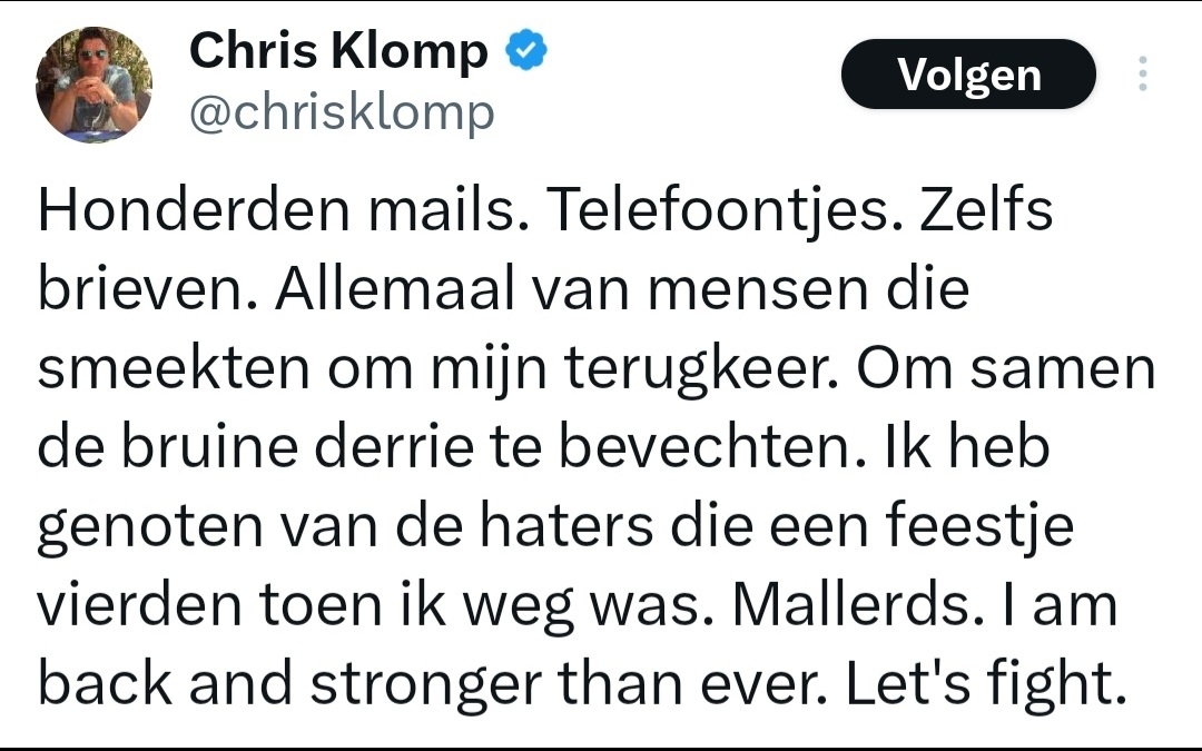 BertvanVondel's tweet image. Wat zei je @Yvetteamsterdam? Je hebt Chris goed ingeschat🙈🤡🤣 #ChrisKlomp #verstandig #fascisten #X #moreel #kompas