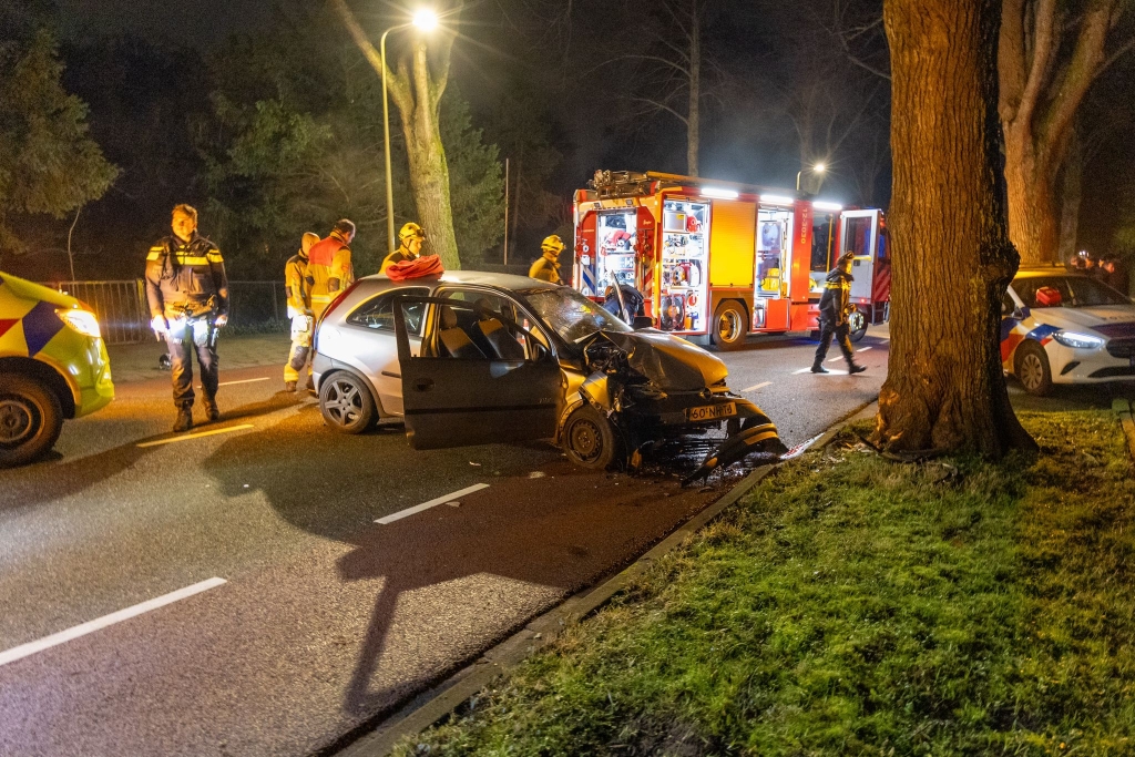 Auto rijdt tegen boom in Aerdenhout, twee gewonden