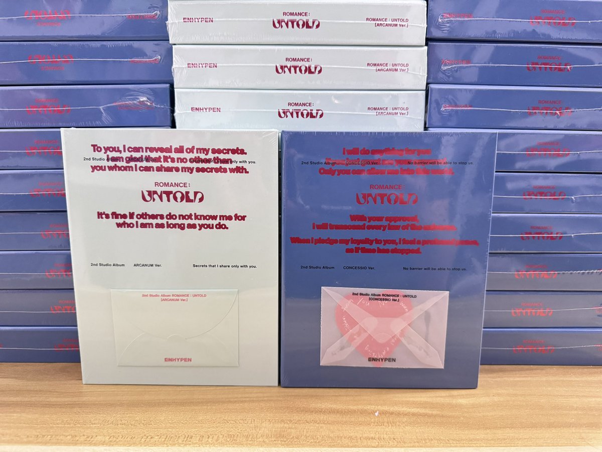 lmcph_'s tweet photo. WTS/LFB 

 SALE ‼️

ONHAND 

Sealed Romance Untold - 500 each 
concessio and arcanum available 

can do cod but 699 each 

you can check my reviews on tiktok https://t.co/qzsPTemkuW…

wts romance untold | wts enhypen | wts onhand romance untold https://t.co/NnsCWsovjC