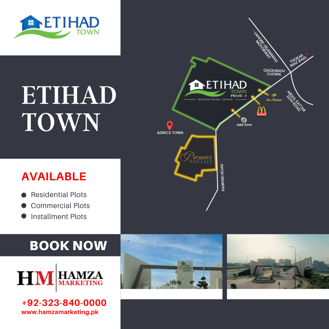 HamzaMarketing's tweet photo. Find Your Dream Property in Etihad Town Lahore!
Explore premium residential &amp; commercial plots with modern amenities in a prime location. Hamza Marketing makes your property journey seamless. 
Contact us today!
#EtihadTown #HamzaMarketing #RealEstateLahore #InvestSmart https://t.co/L41itJoqms
