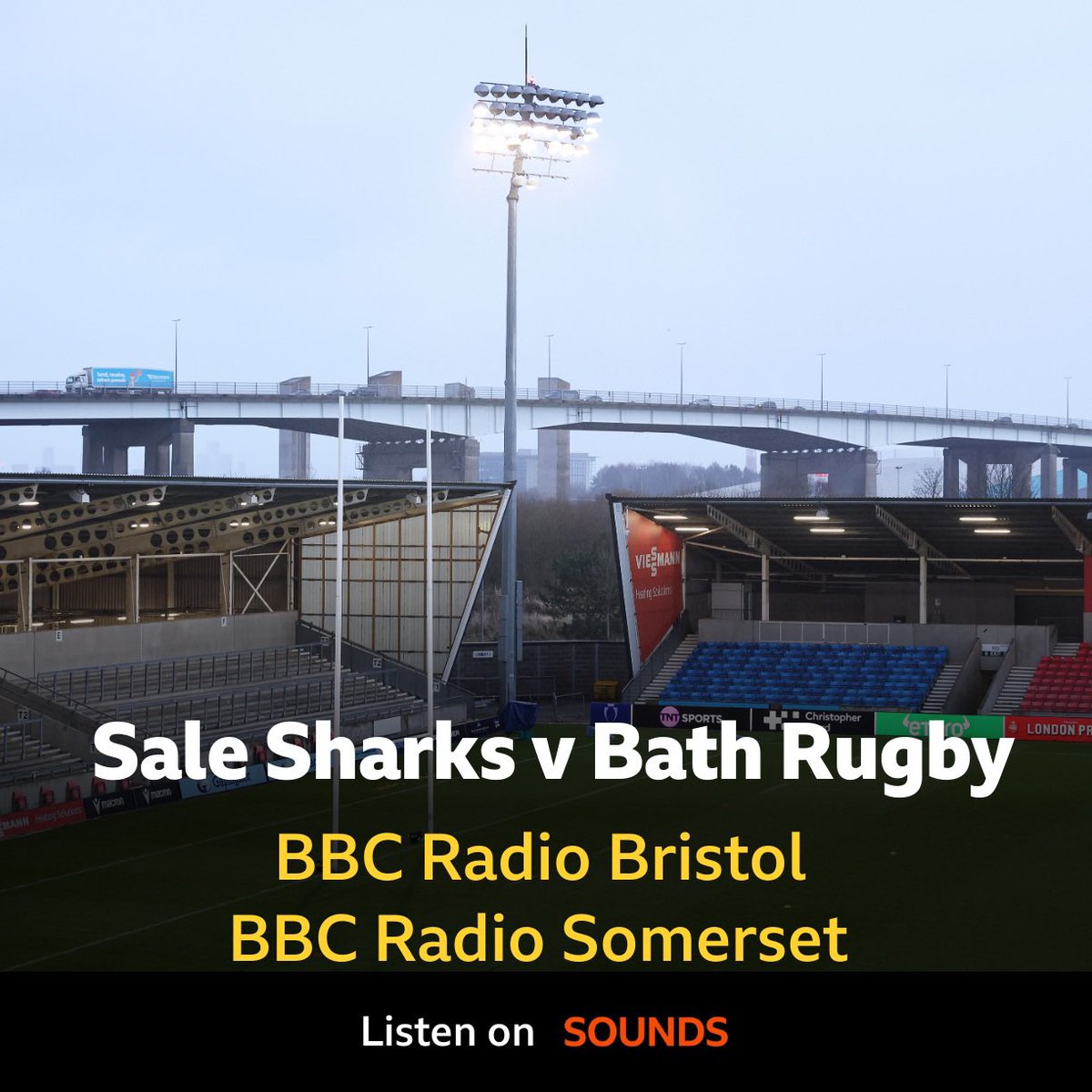 🏉 Sale Sharks 🆚 Bath Rugby

🎙️ Build up &amp; commentary from 2pm with <a href="/DamianDerrick/">Damian Derrick</a> &amp; <a href="/TomBradshaw1979/">Tom Bradshaw</a> 

📻 BBC Radio Bristol 104.6FM; BBC Radio Somerset 95.5FM, DAB, 1566mw
💻📱<a href="/BBCSounds/">BBC Sounds</a> 
📺 Freeview 714