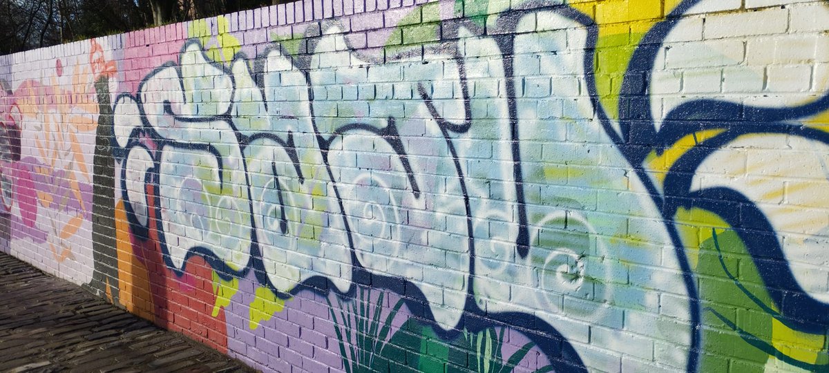 WOLCT's tweet photo. Disappointed to report the Coalie Park mural at #Leith  got hit with tagging.

But we'll be out with volunteers for some repainting in the near future to restore it back to its best. https://t.co/yYaPbjLjPI