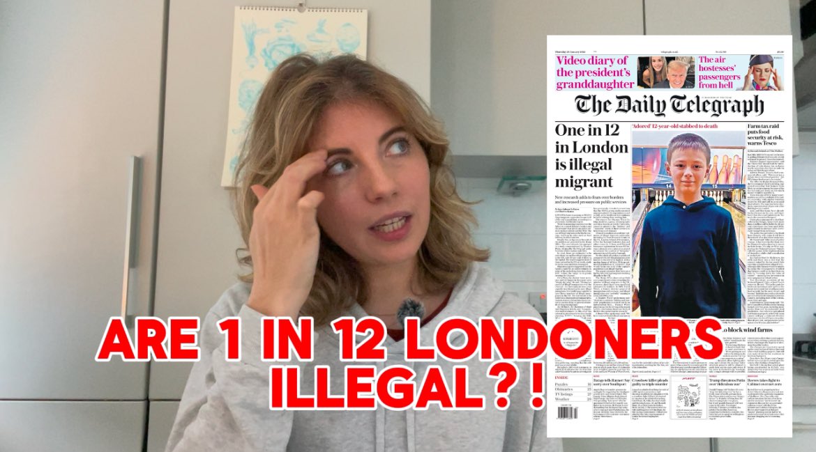 NEW video 🎥🎥

The right wing press has been up in arms this week about a Telegraph report that claims 1 in 12 Londoners is an undocumented migrant😱😱😱

Is it true?