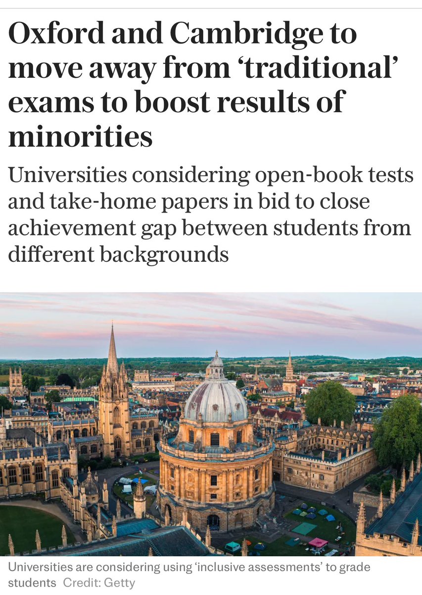 ‘Black and brown ppl cannot achieve unless we make exams easier.’

Because we are all stupid?

Is that why?

Can we not see how racist these policies and assumptions are?

Utterly revolting racism. 🤮