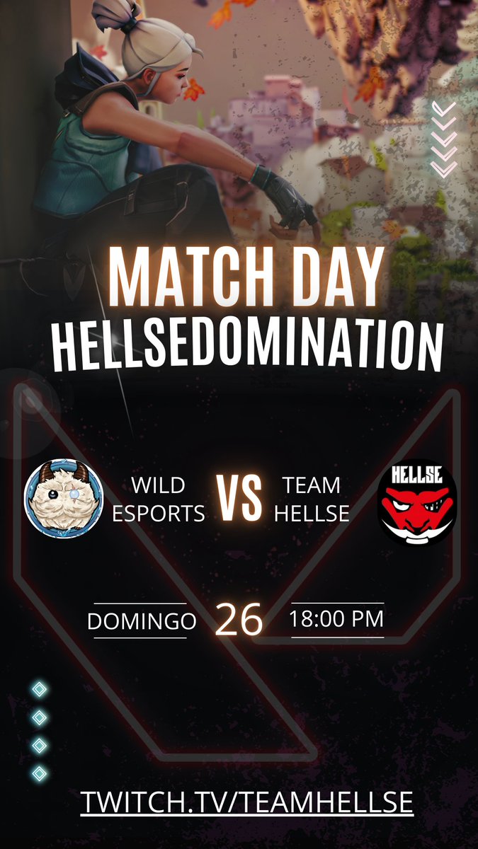 WILDeSports_ES's tweet photo. MATCH DAY | #VALORANT
👾@J0ta_24
👾@JavierH73263605
👾@kayzensito
👾@Kijinggu
👾@Maracas_Val
🆚@TEAMHELLSE
🕕18:00h
🏆 #HellseDomination
📺https://t.co/T4sy2fXcZZ
#BecomeWILD https://t.co/Hr6lD57JJV