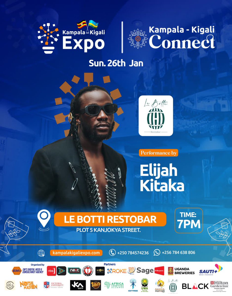 Join us for a special edition of #DomingoSundaze tonight for the Kampala-Kigali Expo with Elijah Kitaka alongside the #SseseNation Deejays!!

There's no better way to end your weekend 🍹🔥
