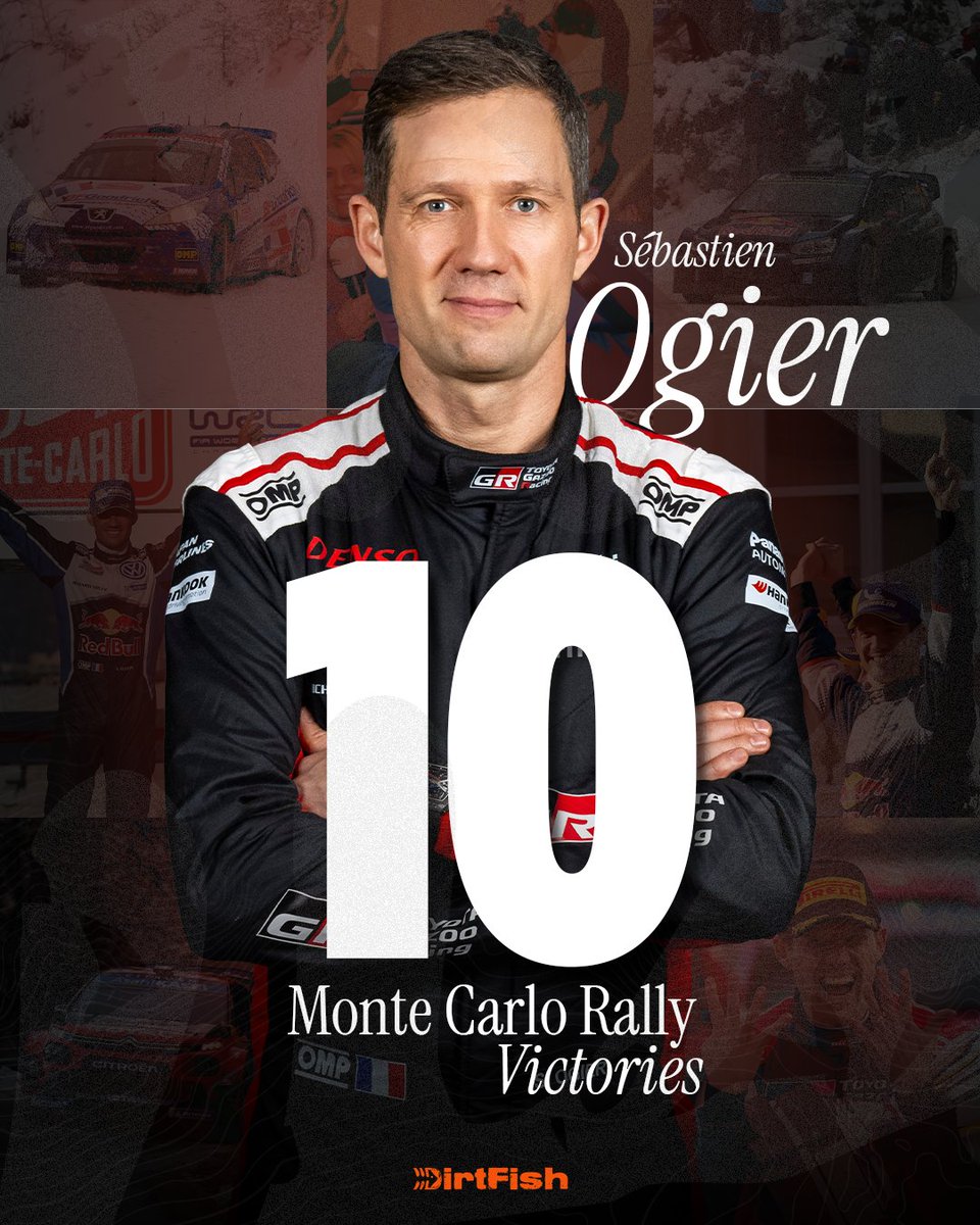Simply peerless 🔥

Sébastien Ogier is the master of Monte Carlo once more, extending his record-breaking win total to 🔟