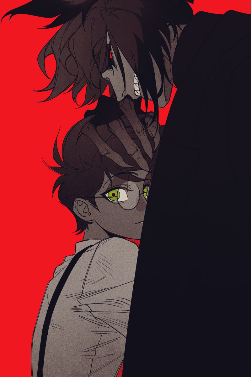 qin_gu__'s tweet photo. 太喜欢这张了遂旧图重绘了一下
🦌🦌鬼父×养子paro
#HazbinHotelAlastor 
#HumanAlastor
#alacest 
#RadioAl https://t.co/Vk1aVMuhmP