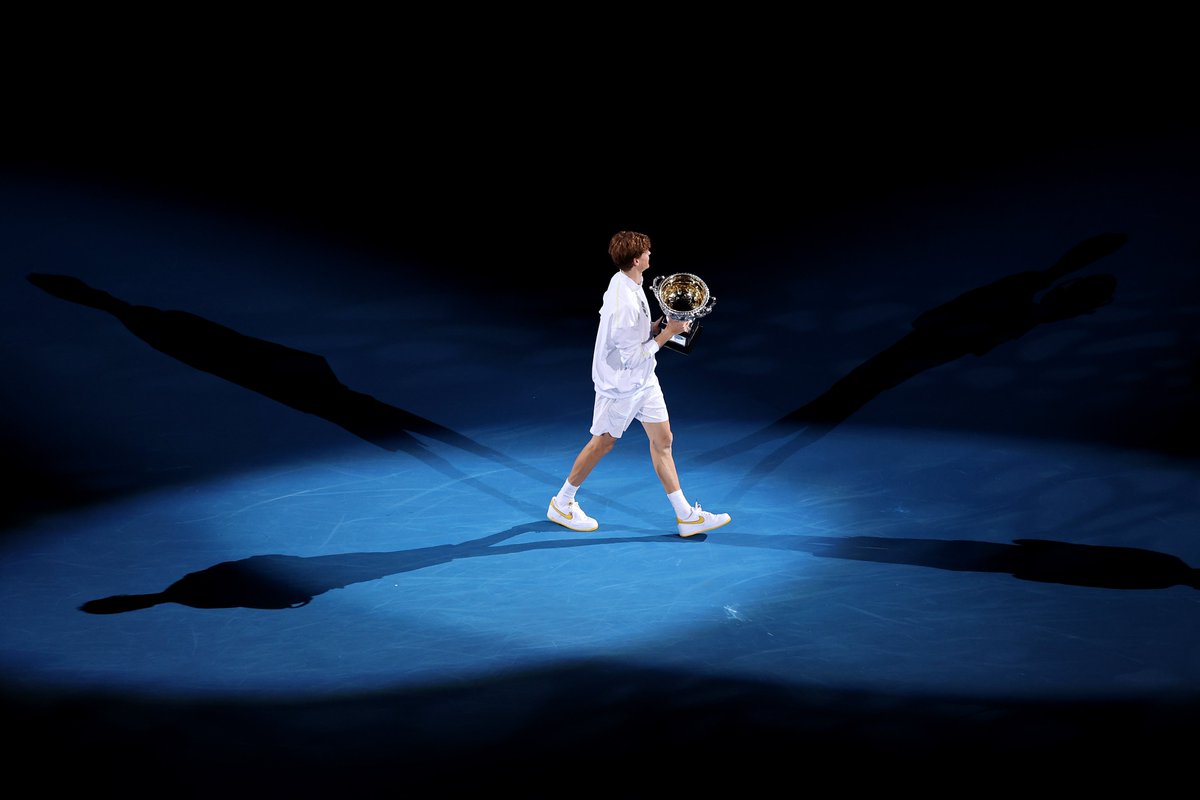 AustralianOpen's tweet photo. The man in the arena 🏟️

#AO2025 https://t.co/xxkP9v2d90
