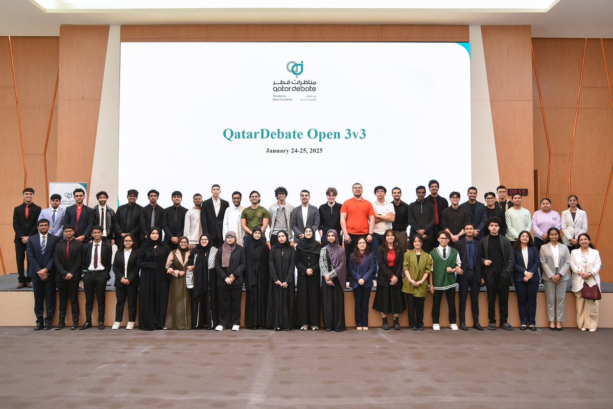 QatarDebate's tweet photo. This weekend we held the 2nd #QatarDebate Open Debate tournament. A number of local universities & schools competed for the title of the championship.
Congratulations to the top speakers and to the winning teams👏🏼👏🏼
#QUDL #QSDL https://t.co/GKcITmL4Sb