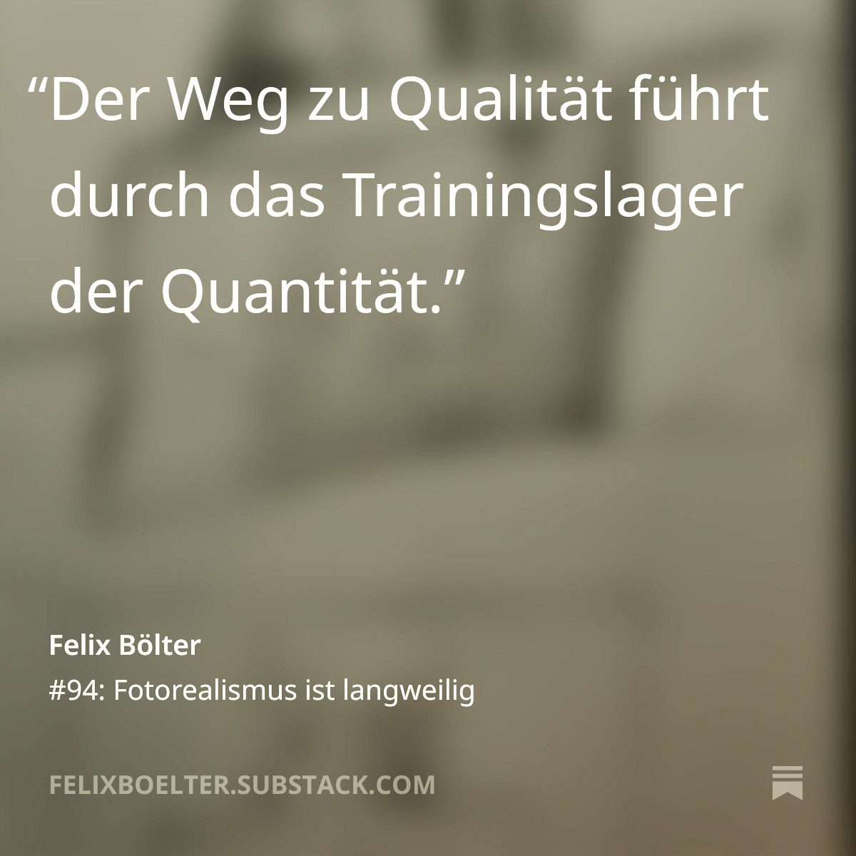 F_Boelter's tweet photo. “Sorge dich nicht darum, den Leuten nicht zu geben, was sie wollen. Gib ihnen, wer du bist, und lass das genug sein.”
—Brandon Sanderson

Mein aktueller Newsletter zum Spannungsfeld zwischen Exzellenz und unbedarftem Ausprobieren. 
#Erwachstum

Link im Kommentar ⬇️ https://t.co/ANepe2Ozae