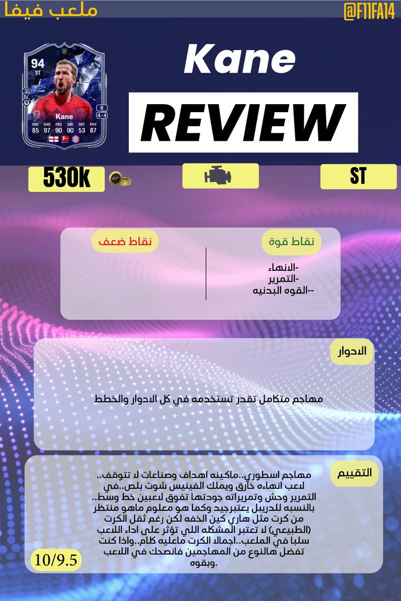 جااااااااااك الججججددييد

-مراجعة كين 94 🔥🔥
وصصصصصصصلت🤩🤩🤩

○هذا الحساب يقدم مراجعات وتقييمات للاعبين ⚽️⚽️
 
#EAFC25
#EAFC 
#ut25
#فيفا25
#fut
#ut
#ملعب_فيفا
#FC25