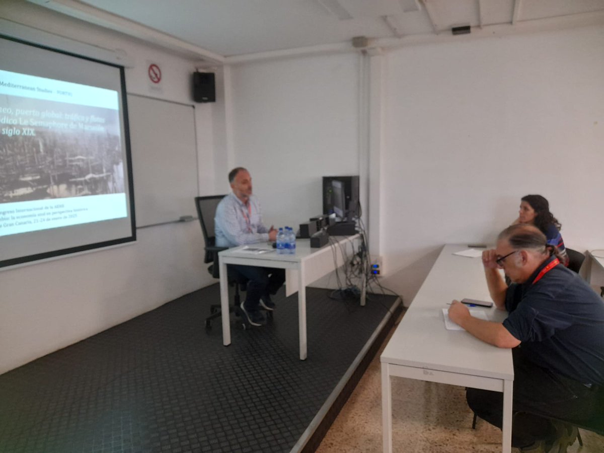 PortADA project members presented at the XIV Congress <a href="/_AEHE/">AEHE</a> a detailed analysis of the project's sources for the study of trade and maritime commerce in the 19th century.👏
@IMS_FORTH <a href="/UAM_Madrid/">UAM Autónoma Madrid</a> <a href="/UniBarcelona/">Universitat de Barcelona</a>
#EconHist