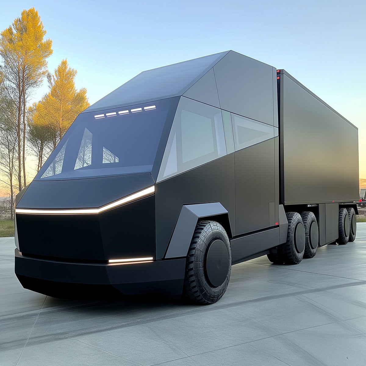 teslacarsonly's tweet image. Thoughts on CyberSemi Truck?