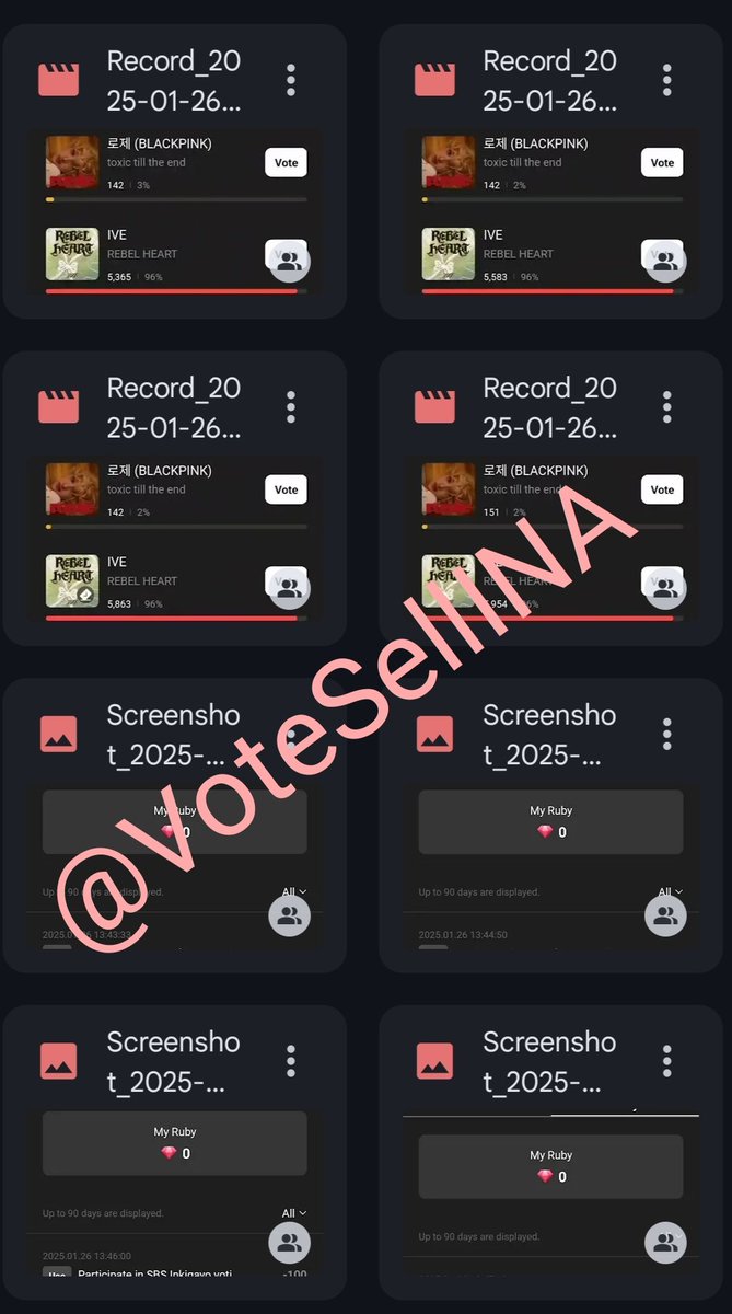 #VoteSellINA
Sold 2250 ❤️ rubies + free 50 ❤️ rubies vote for #IVE (inkigayo live voting)

thank u for your purchase and trusting us 🥰 @/. anonymous dive