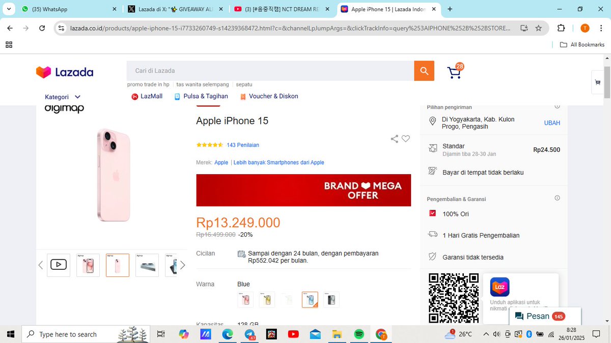 injonna's tweet photo. @LazadaID Bismillah, ya Allah min kebetulan banget postingannya lewat di tlku. Udah hampir seminggu hp lamaku mati total, siapa tau bisa jadi rezeki aku🙏🙏
@naaaa_aii @Hermosachicaaaa @fansfullsun 
#LazadaGiveaway #LazadaID https://t.co/7a7R9xukDO