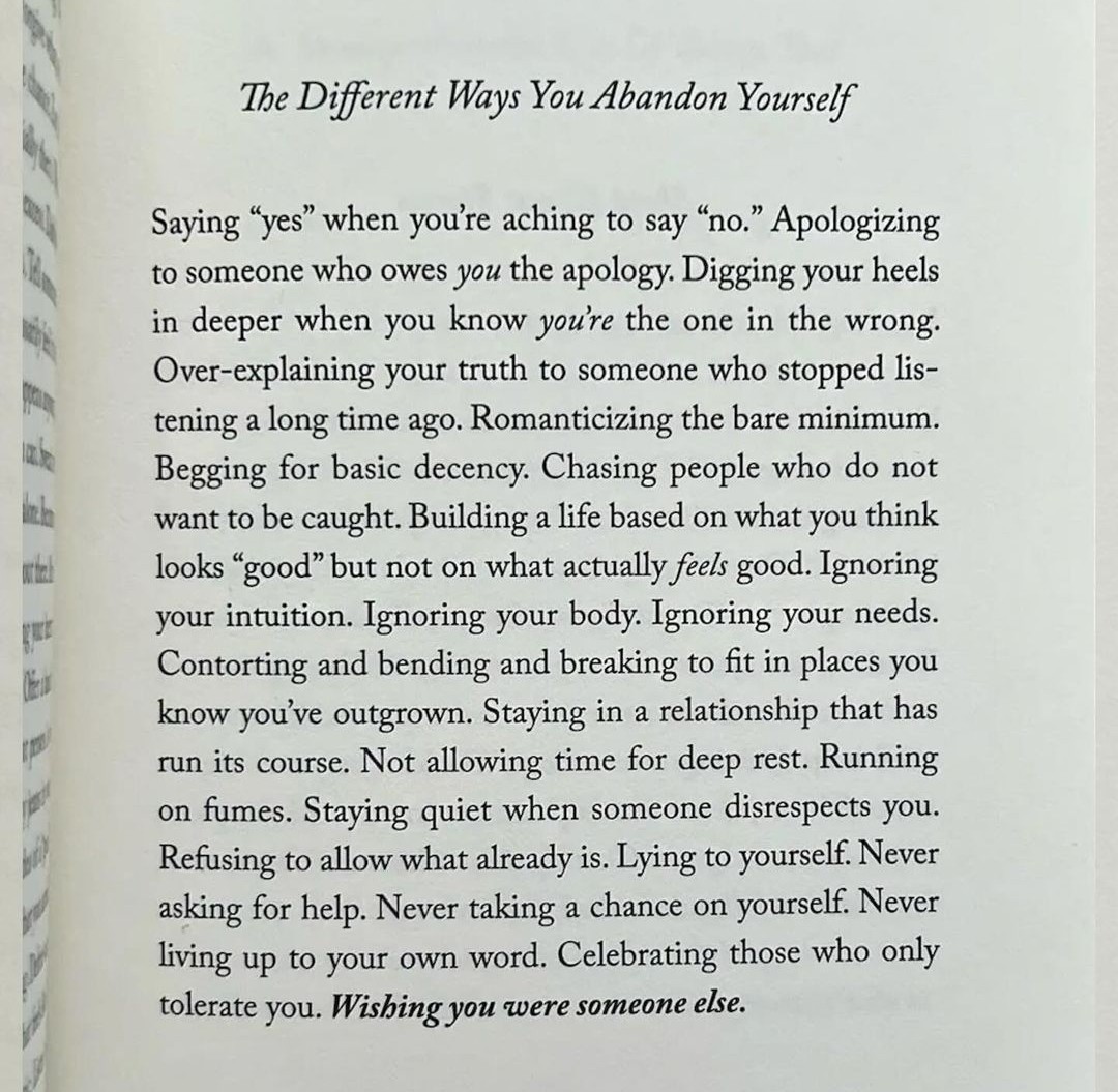 The different ways you abandon yourself