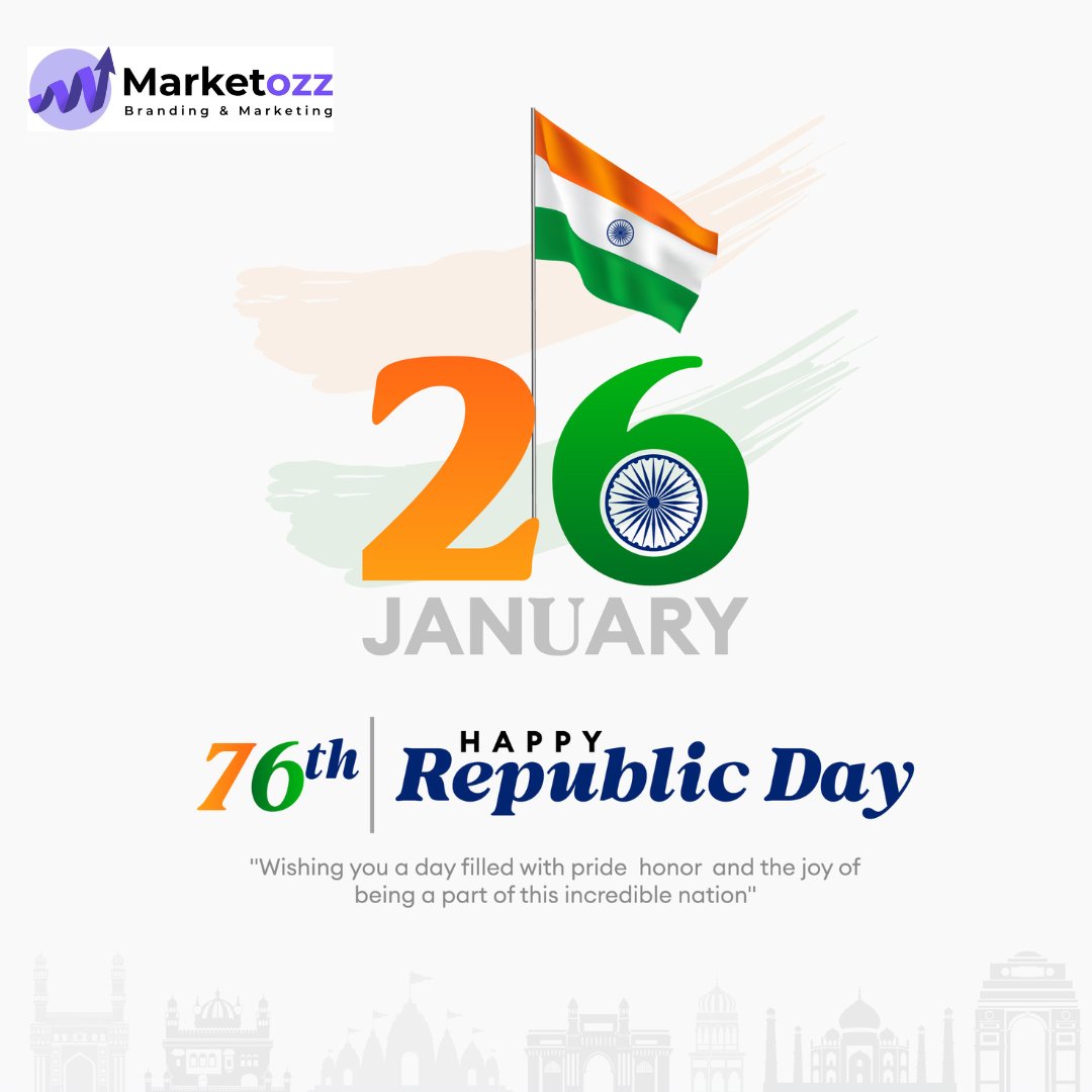 Marketozz1's tweet photo. Celebrating the Spirit of Republic Day!

This Republic Day, we celebrate the power of storytelling, creativity, and expression that strengthen our #democracy. Let's write a brighter future together!

#Happy #Republic #Day! 🎉🏵️

#RepublicDay #PowerOfWords #Marketozz #India https://t.co/yL8uyudqDI