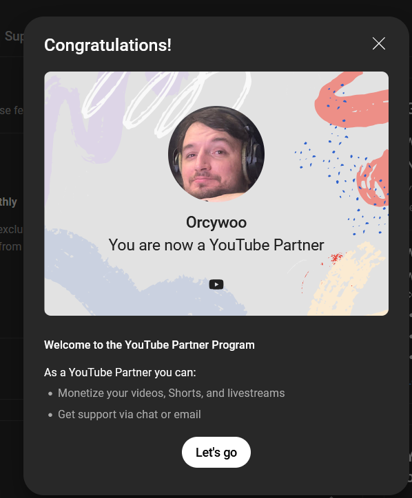 orcywoo's tweet photo. I'm now a youtube partner! How exciting!

#YouTuber #YOUTUBE #streamer #gamingvideos https://t.co/Sc0dxZcACB